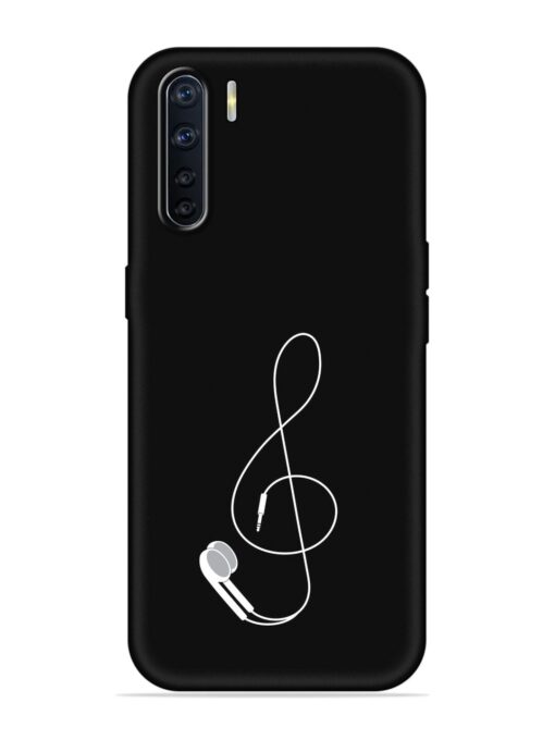 Music Earphone Vector Embossed Soft Silicone Case for Oppo A91 Zapvi