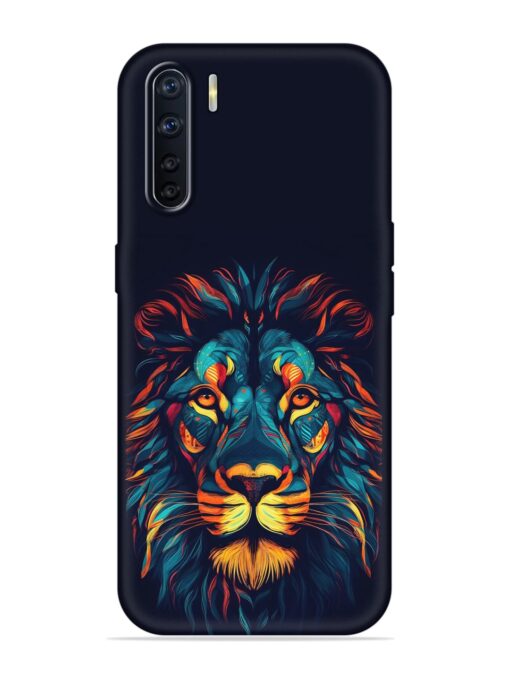 Colorful Lion Embossed Soft Silicone Case for Oppo A91