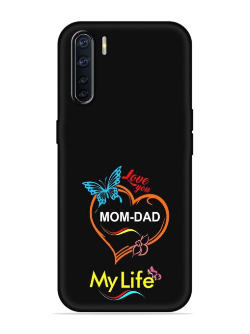 Love You Mom Dad Embossed Soft Silicone Case for Oppo A91