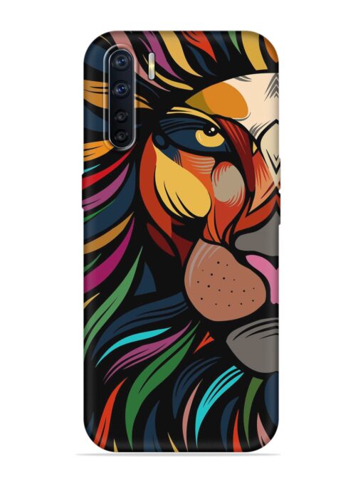 Trippy Lion Art Embossed Soft Silicone Case for Oppo A91 Zapvi