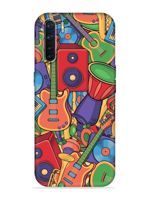 Colorful Music Art Embossed Soft Silicone Case for Oppo A91