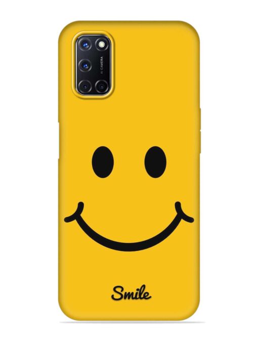 Yellow Smiley Embossed Soft Silicone Case for Oppo A92