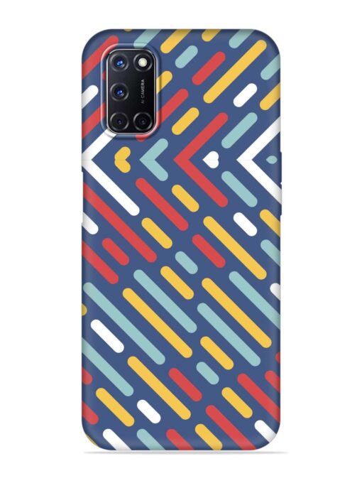 Colored Lines Embossed Soft Silicone Case for Oppo A92