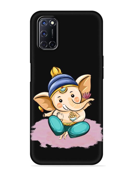 Bal Ganesh Vector Art Embossed Soft Silicone Case for Oppo A92