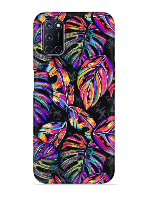 Tropical Seamless Vector Embossed Soft Silicone Case for Oppo A92 Zapvi