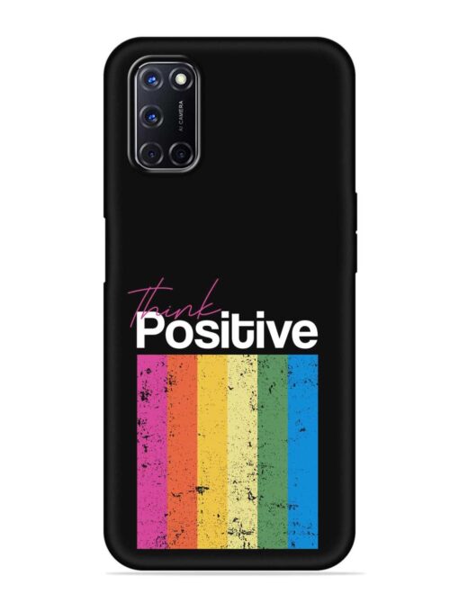 Think Positive Typography Embossed Soft Silicone Case for Oppo A92 Zapvi