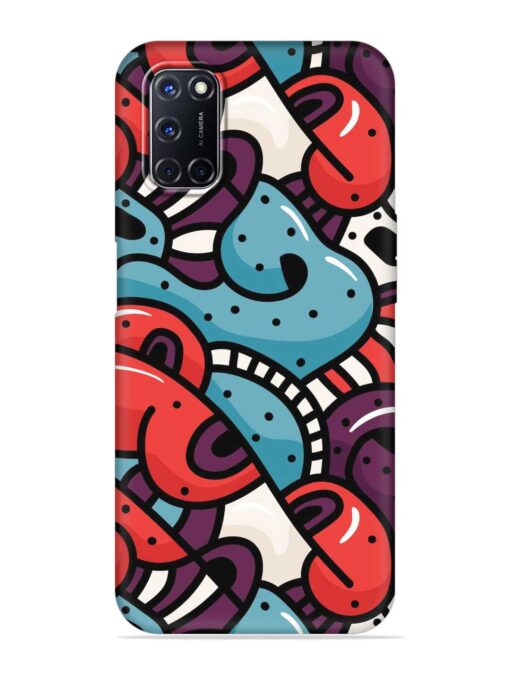 Seamless Backdrop Colorful Embossed Soft Silicone Case for Oppo A92