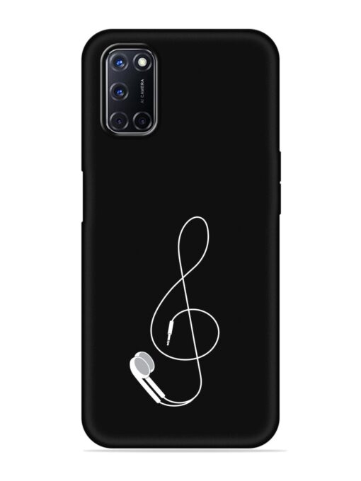 Music Earphone Vector Embossed Soft Silicone Case for Oppo A92