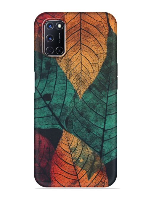 Leaves Artwork Embossed Soft Silicone Case for Oppo A92 Zapvi