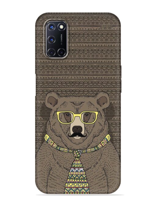 Grizzly Bear Embossed Soft Silicone Case for Oppo A92 Zapvi