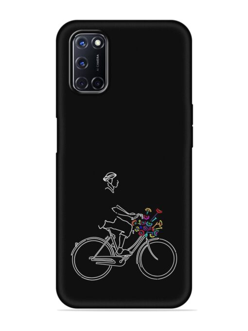 Minimalist Cycle Art Embossed Soft Silicone Case for Oppo A92