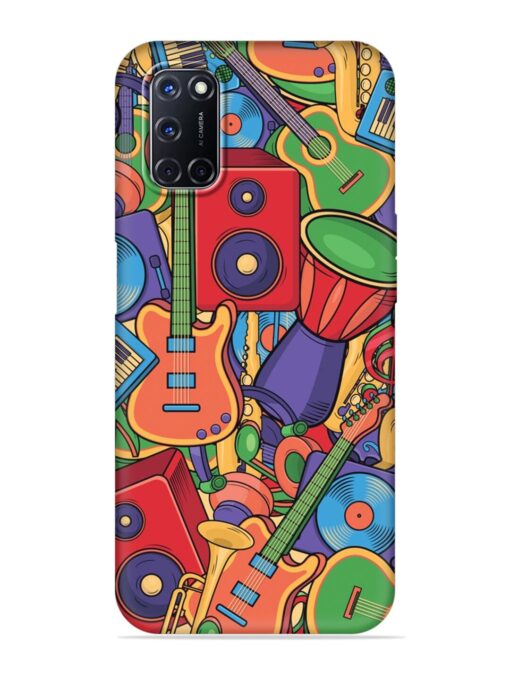 Colorful Music Art Embossed Soft Silicone Case for Oppo A92 Zapvi