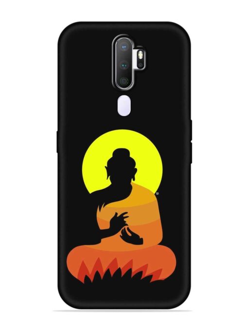 Buddha Art Black Embossed Soft Silicone Case for Oppo A9 (2020) Zapvi