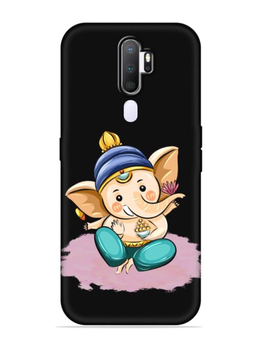 Bal Ganesh Vector Art Embossed Soft Silicone Case for Oppo A9 (2020)