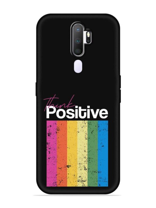 Think Positive Typography Embossed Soft Silicone Case for Oppo A9 (2020) Zapvi