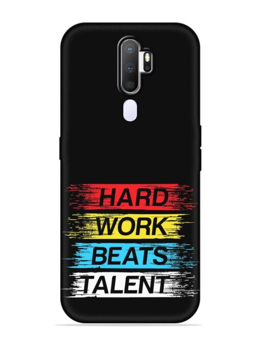 Hard Work Beats Embossed Soft Silicone Case for Oppo A9 (2020) Zapvi