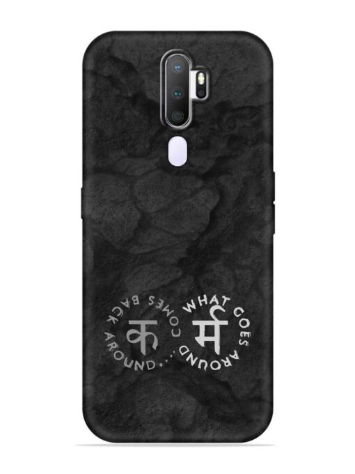 Karma Hindi Word Embossed Soft Silicone Case for Oppo A9 (2020) Zapvi