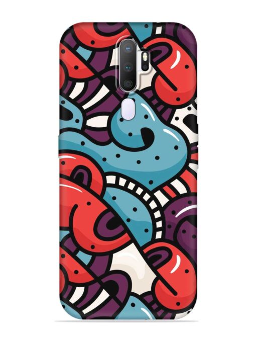 Seamless Backdrop Colorful Embossed Soft Silicone Case for Oppo A9 (2020) Zapvi