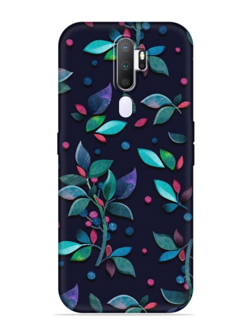 Decorative Watercolor Flower Embossed Soft Silicone Case for Oppo A9 (2020) Zapvi