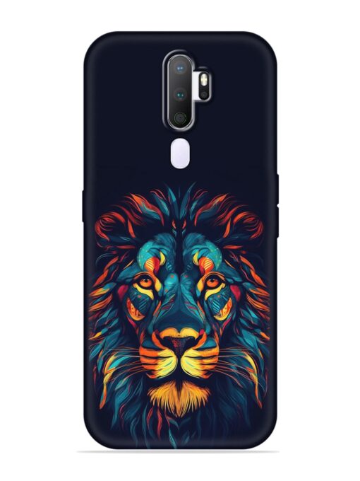 Colorful Lion Embossed Soft Silicone Case for Oppo A9 (2020) Zapvi