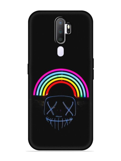 Mask Rainbow Embossed Soft Silicone Case for Oppo A9 (2020) Zapvi