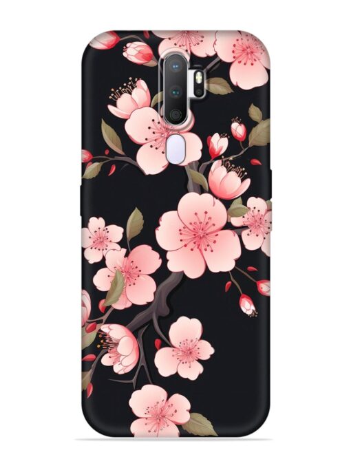 Cherry Blossom Embossed Soft Silicone Case for Oppo A9 (2020) Zapvi