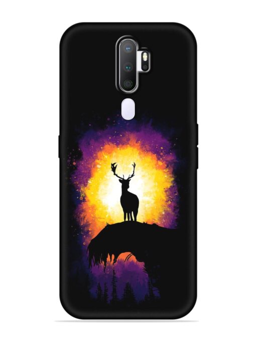 Elk Animal Art Embossed Soft Silicone Case for Oppo A9 (2020) Zapvi