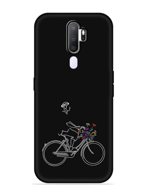 Minimalist Cycle Art Embossed Soft Silicone Case for Oppo A9 (2020) Zapvi