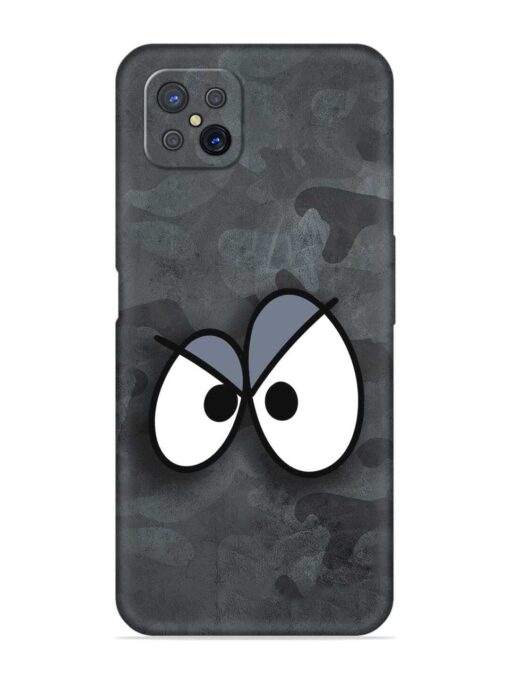 Big Eyes Night Mode Embossed Soft Silicone Case for Oppo A92S Zapvi