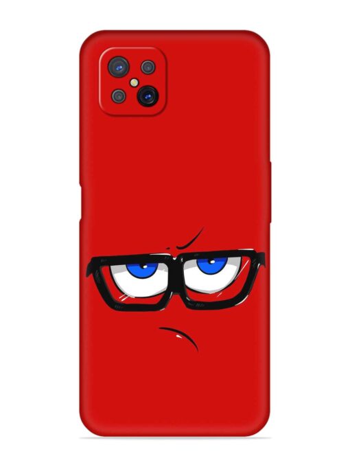 Rad Angry Face Embossed Soft Silicone Case for Oppo A92S