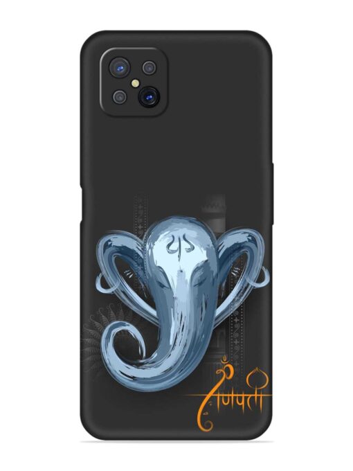 Illustration Lord Ganpati Embossed Soft Silicone Case for Oppo A92S