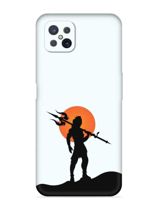 Lord Mahadev Trendy Embossed Soft Silicone Case for Oppo A92S