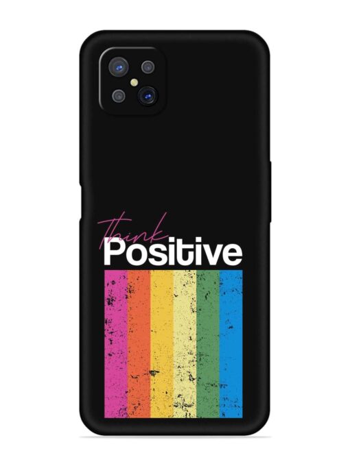 Think Positive Typography Embossed Soft Silicone Case for Oppo A92S