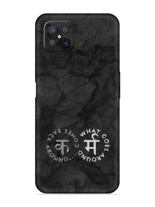 Karma Hindi Word Embossed Soft Silicone Case for Oppo A92S