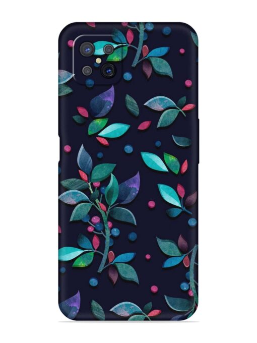 Decorative Watercolor Flower Embossed Soft Silicone Case for Oppo A92S