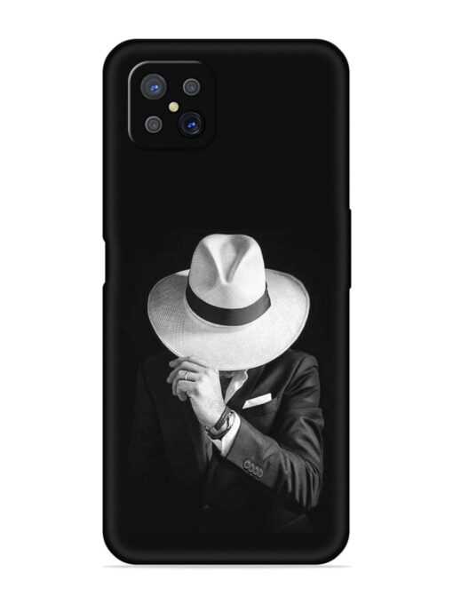 Men Under Hat Embossed Soft Silicone Case for Oppo A92S