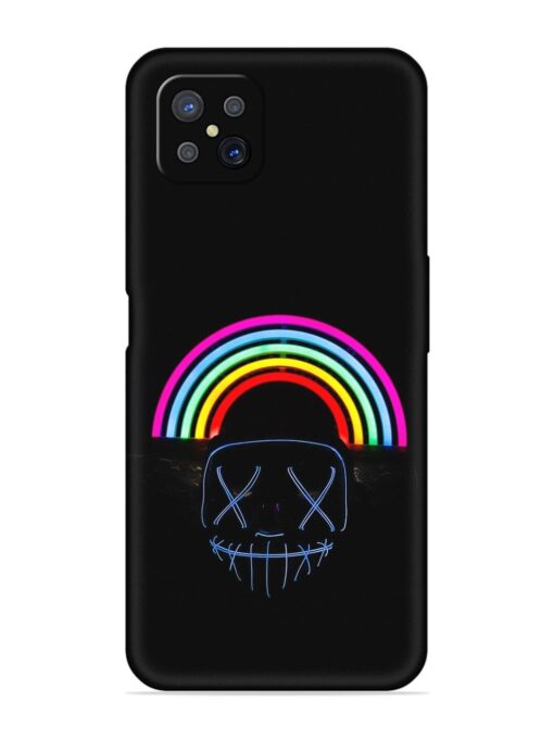 Mask Rainbow Embossed Soft Silicone Case for Oppo A92S