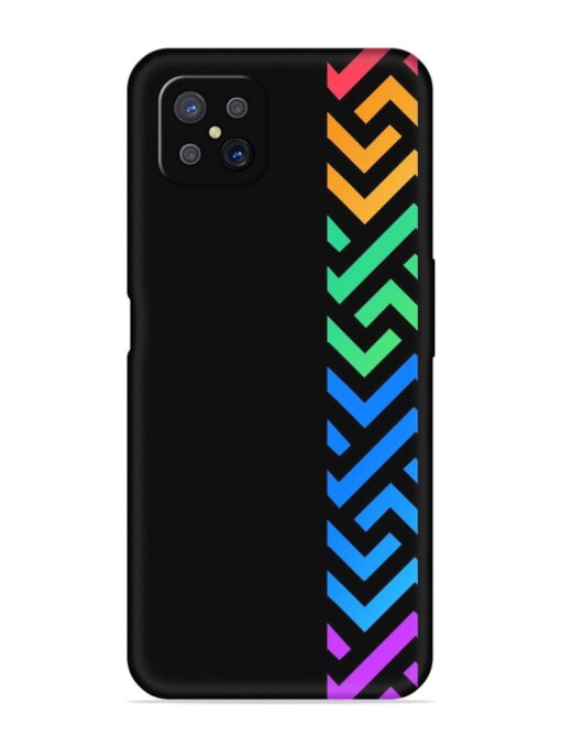 Colorshape Stripes Embossed Soft Silicone Case for Oppo A92S