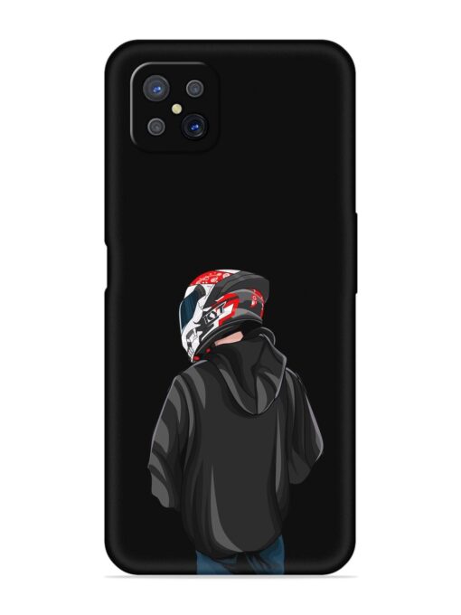 Motorcycle Rider Embossed Soft Silicone Case for Oppo A92S Zapvi