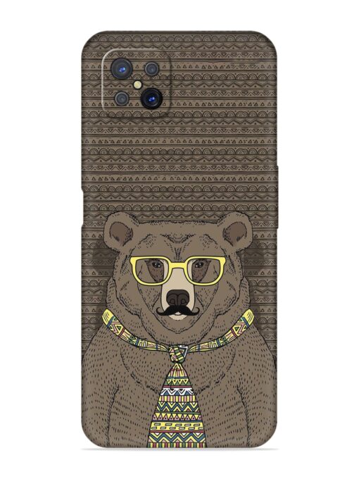 Grizzly Bear Embossed Soft Silicone Case for Oppo A92S