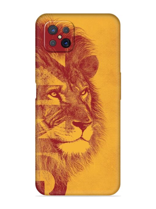 Gold Lion Crown Art Embossed Soft Silicone Case for Oppo A92S