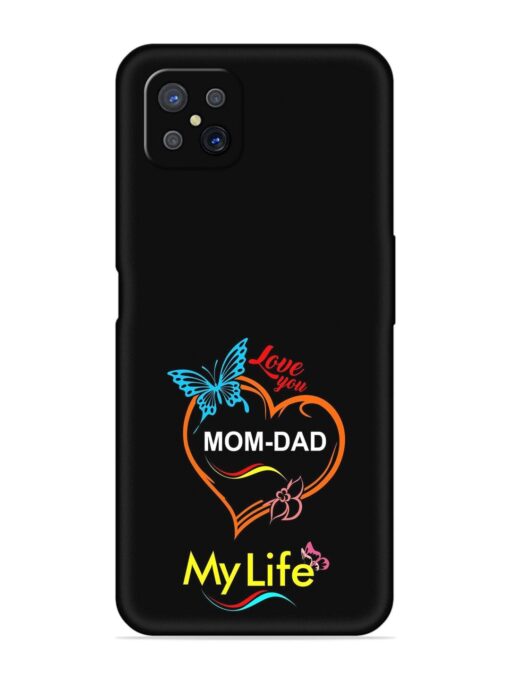 Love You Mom Dad Embossed Soft Silicone Case for Oppo A92S