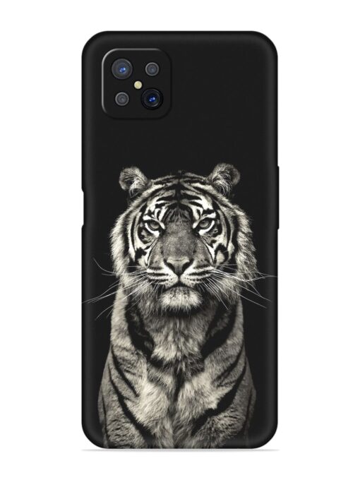 Tiger Art Embossed Soft Silicone Case for Oppo A92S