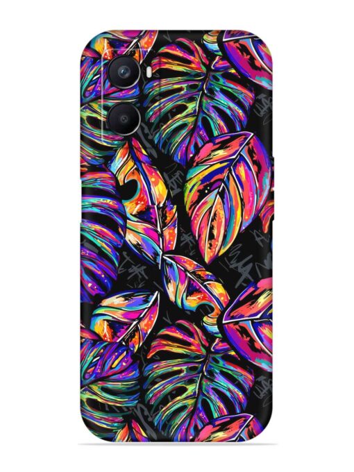 Tropical Seamless Vector Embossed Soft Silicone Case for Oppo A96 Zapvi