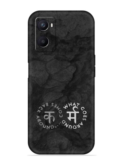 Karma Hindi Word Embossed Soft Silicone Case for Oppo A96