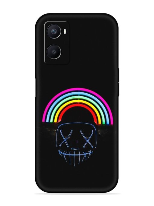 Mask Rainbow Embossed Soft Silicone Case for Oppo A96