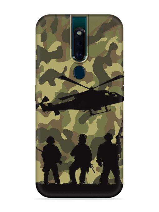 Army Heros Embossed Soft Silicone Case for Oppo F11 Pro Zapvi