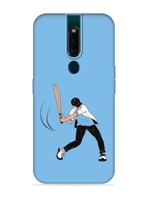 Cricket Gully Boy Embossed Soft Silicone Case for Oppo F11 Pro