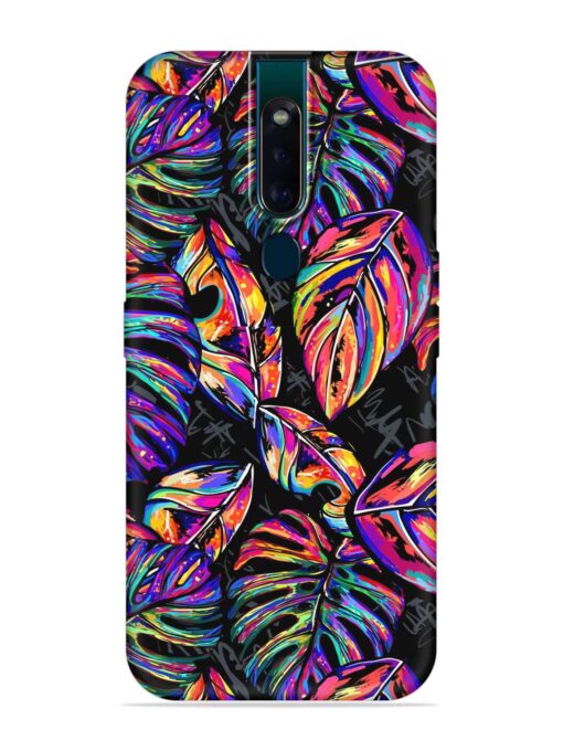 Tropical Seamless Vector Embossed Soft Silicone Case for Oppo F11 Pro