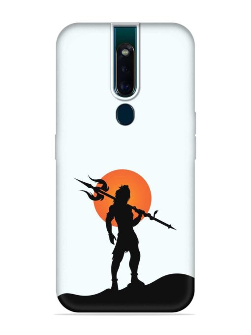 Lord Mahadev Trendy Embossed Soft Silicone Case for Oppo F11 Pro